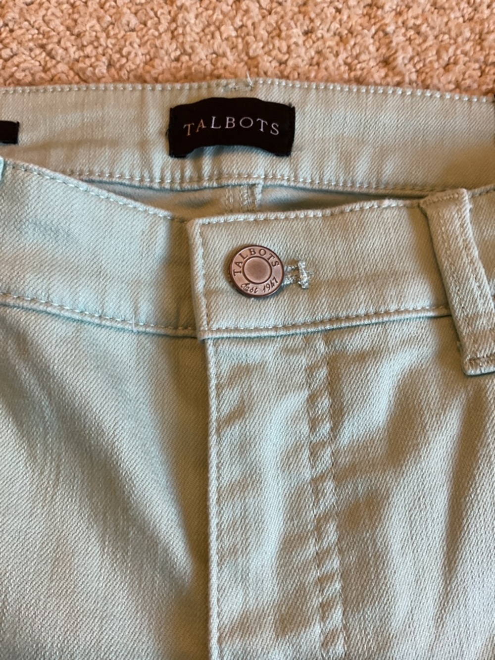 Talbots Mint Slim Ankle Jeans 2% Spandex Size 6 NWT - Picture 4 of 9
